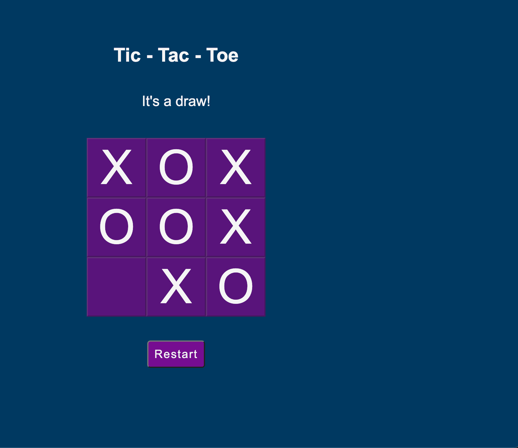 Full Stack Tic-Tac-Toe